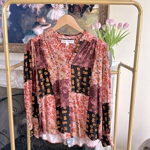 Chelsea & Theodore Blousy Floral Top, S